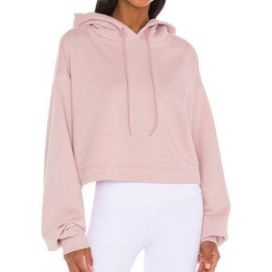 Alo Yoga Bae Cropped Hoodie in Pink